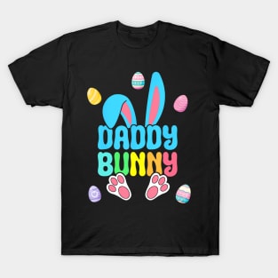 Daddy Bunny Ears Easter Cool Family Dad Happy Father Papa T-Shirt